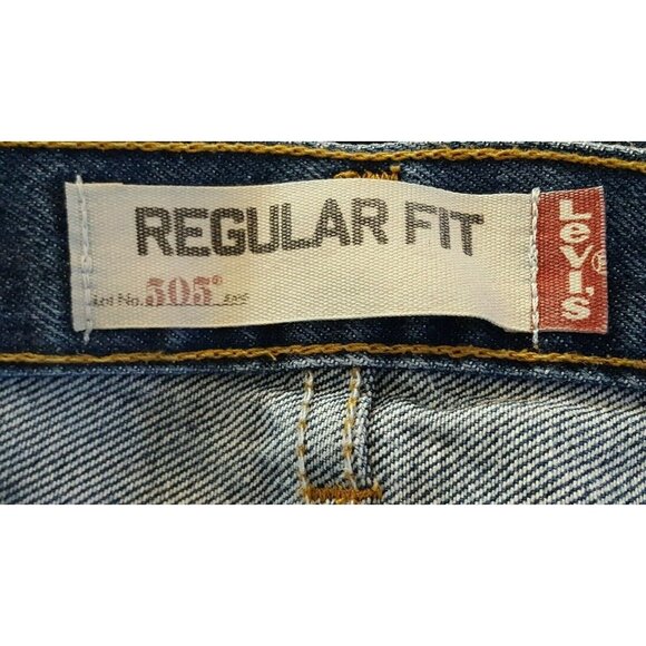 LEVIS 505 Mens Jeans Regular Straight Blue Denim Actual 36/35 Tag 36/36 - Picture 5 of 12